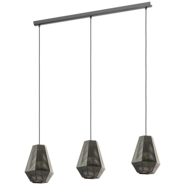 Lustra vintage EGLO CHIAVICA 43224 - E27 3X28W - Otel - Nichel Nero