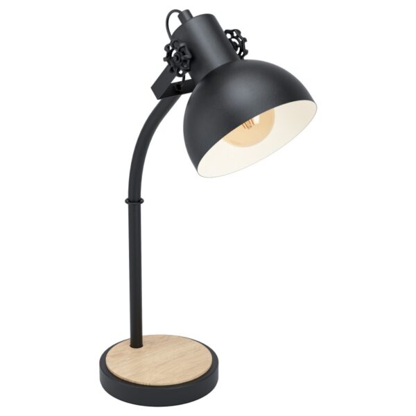 Veioza vintage EGLO LUBENHAM 43165 - E27 1X28W - Lemn - Maro - Negru