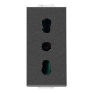 Priza italia 2P+E 16A 1 Modul carbon matt Vimar Neve UP 09203.CM
