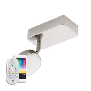 Aplica inteligenta EGLO CORROPOLI-C 97714 - LED RGB 1X5W 600lm 2700-6500K - Plastic - Otel - Alb