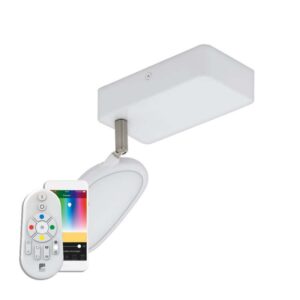 Aplica inteligenta EGLO PALOMBARE-C 97691 - LED RGB 1X5W 600lm 2700-6500K - Plastic - Aluminiu - Otel - Alb