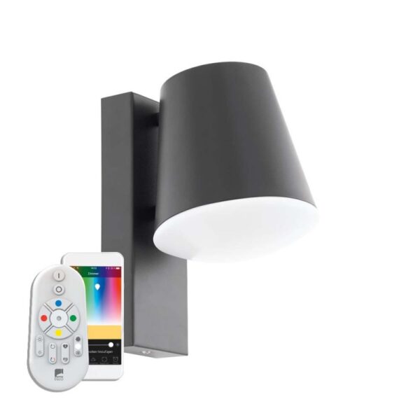 Aplica inteligenta exterior EGLO CALDIERO-C 97482 - E27 1X9W IP44 - Otel zincat - Alb