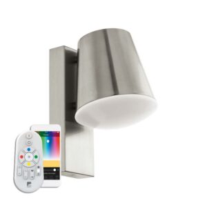 Aplica inteligenta exterior EGLO CALDIERO-C 97484 - E27 1X9W IP44 - Inox - Alb