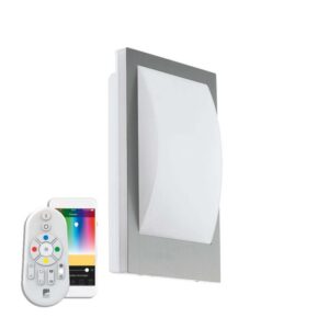 Aplica inteligenta exterior EGLO VERRES-C 97239 - E27 1X9W IP44 - Plastic - Inox - Alb