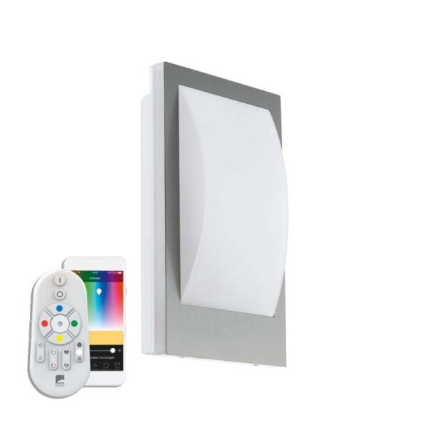 Aplica inteligenta exterior EGLO VERRES-C 97239 - E27 1X9W IP44 - Plastic - Inox - Alb