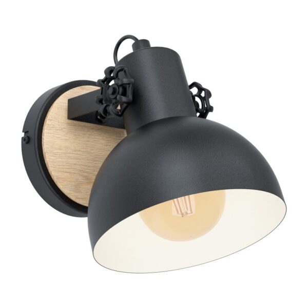 Aplica vintage EGLO LUBENHAM 43164 - E27 1X28W - Lemn - Maro - Negru
