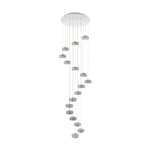 Lustra cristal EGLO CORLIANO 1 39546 - LED 17X4.5W 8500lm 3000K D780mm - Cristal - Transparent