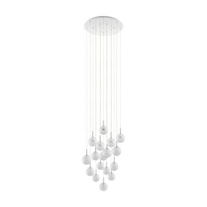 Lustra cristal EGLO MONTEFIO 2 39547 - LED 17X5W 8160lm 3000K D780mm - Cristal - Transparent - Alb