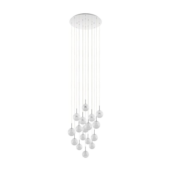 Lustra cristal EGLO MONTEFIO 2 39547 - LED 17X5W 8160lm 3000K D780mm - Cristal - Transparent - Alb