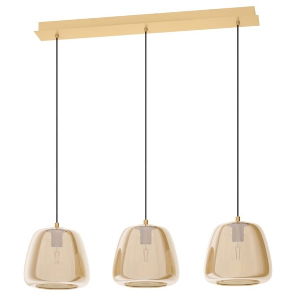Lustra EGLO ALBARINO 39678 - E27 3X40W - Sticla aburita - Chihlimbar