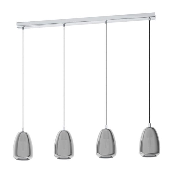 Lustra EGLO ALOBRASE 98616 - E27 4X40W - Sticla aburita - Crom
