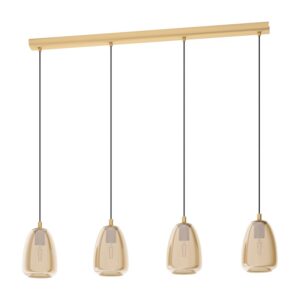 Lustra EGLO ALOBRASE 98649 - E27 4X40W - Sticla aburita - Chihlimbar