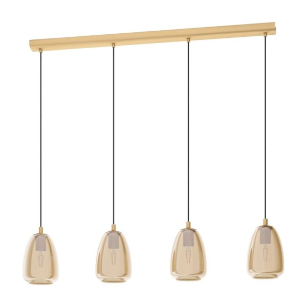 Lustra EGLO ALOBRASE 98649 - E27 4X40W - Sticla aburita - Chihlimbar