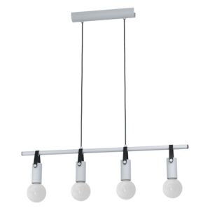 Lustra EGLO APRICALE 98282 - E27 4X60W - Otel - Piele - Negru - Gri