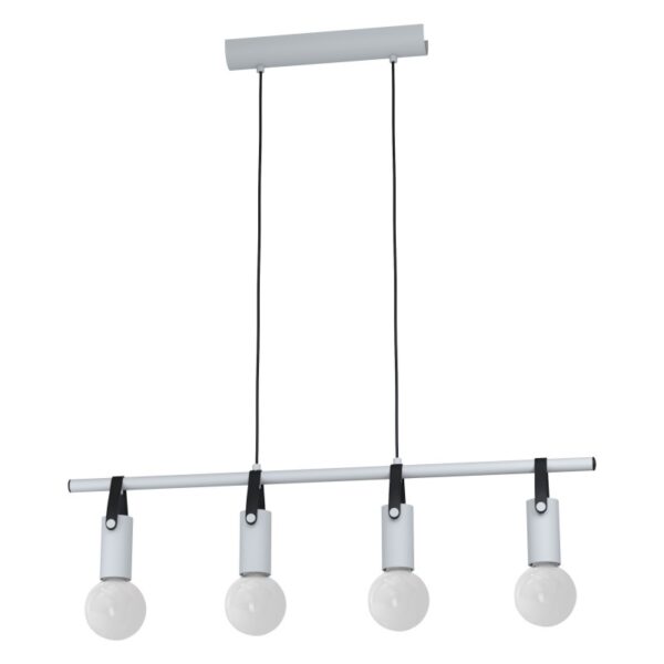 Lustra EGLO APRICALE 98282 - E27 4X60W - Otel - Piele - Negru - Gri