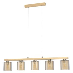 Lustra EGLO CASTRALVO 98592 - E27 5X28W - Lemn - Chihlimbar