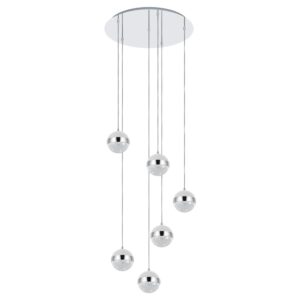 Lustra EGLO LICOROTO 98558 - G9 6X3W D500mm - Sticla satinata - Crom