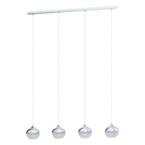 Lustra EGLO MIOGLIA 1 98628 - E14 4X25W - Otel - Transparent - Alb Granulat