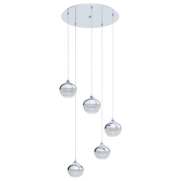 Lustra EGLO MIOGLIA 1 98629 - E14 5X25W D540mm - Otel - Alb Granulat - Transparent