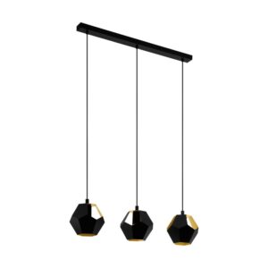 Lustra EGLO RASIGURES 39634 - E27 3X28W - Otel - Auriu - Negru