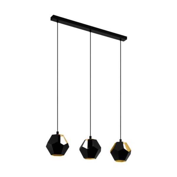 Lustra EGLO RASIGURES 39634 - E27 3X28W - Otel - Auriu - Negru