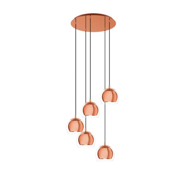 Lustra EGLO ROCAMAR 1 98595 - E27 5X28W D585mm - Sticla - Cupru