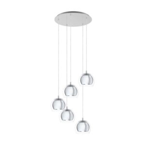 Lustra EGLO ROCAMAR 1 98596 - E27 5X28W D585mm - Sticla - Crom