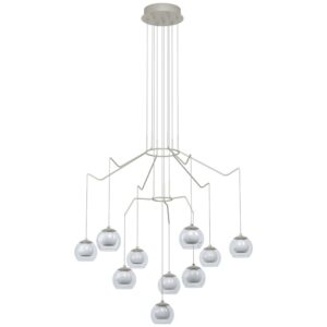 Lustra EGLO ROVIGANA 39516 - LED 10X3.3W 3400lm 3000K D670mm - Sticla - Sticla opal mat - Sampanie