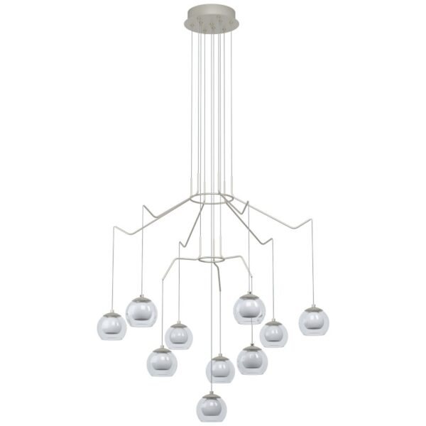 Lustra EGLO ROVIGANA 39516 - LED 10X3.3W 3400lm 3000K D670mm - Sticla - Sticla opal mat - Sampanie