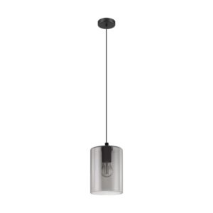 Pendul EGLO CADAQUES 1 98585 - E27 1X40W D160mm - Negru Transparent