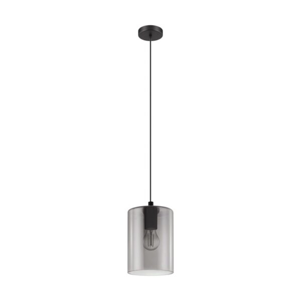 Pendul EGLO CADAQUES 1 98585 - E27 1X40W D160mm - Negru Transparent