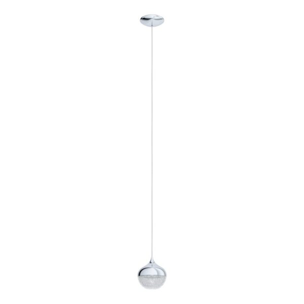Pendul EGLO MIOGLIA 1 98627 - E14 1X25W D150mm - Alb Granulat - Transparent