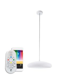 Pendul inteligent EGLO RIODEVA-C 98046 - LED RGB 27W 3400lm 2700-6500K D445mm - Alb