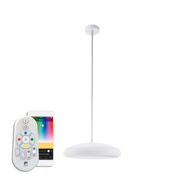 Pendul inteligent EGLO RIODEVA-C 98046 - LED RGB 27W 3400lm 2700-6500K D445mm - Alb