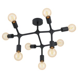 Plafoniera EGLO BOCADELLA 1 98318 - E27 9X60W D640mm - Otel - Negru