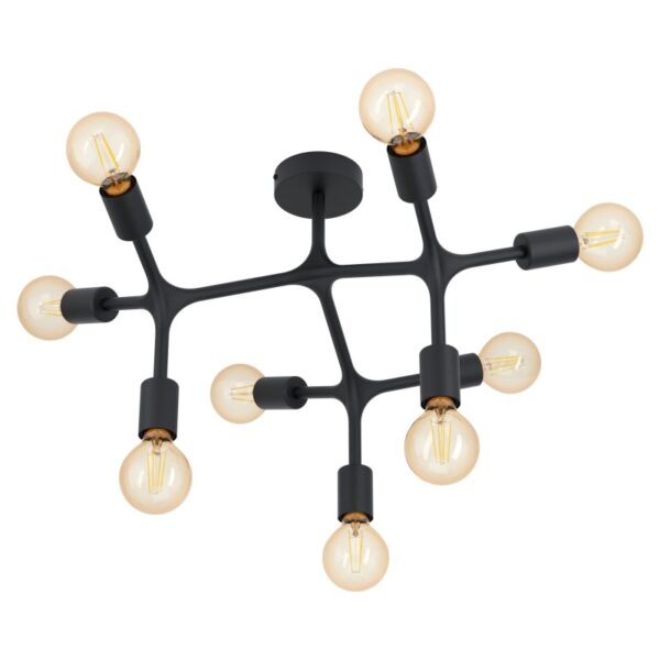 Plafoniera EGLO BOCADELLA 1 98318 - E27 9X60W D640mm - Otel - Negru
