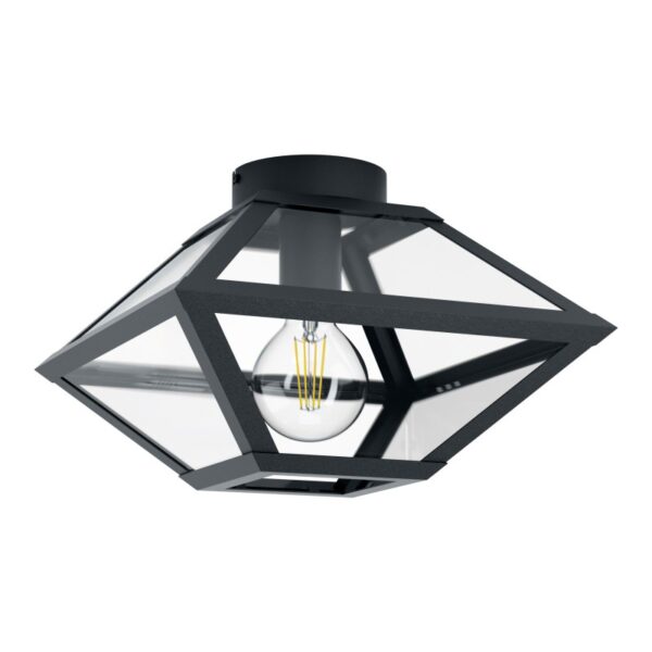 Plafoniera EGLO CASEFABRE 98355 - E27 1X60W - Sticla - Negru