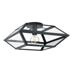 Plafoniera EGLO CASEFABRE 98357 - E27 1X60W - Sticla - Negru