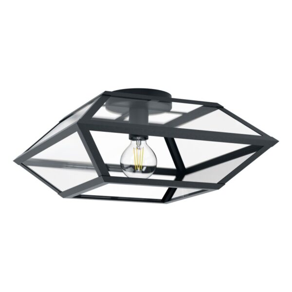Plafoniera EGLO CASEFABRE 98357 - E27 1X60W - Sticla - Negru