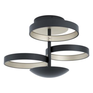 Plafoniera EGLO GROMOLA 98539 - LED 33.8W 4000lm 3000K D540mm - Aluminiu - Otel - Sampanie - Negru