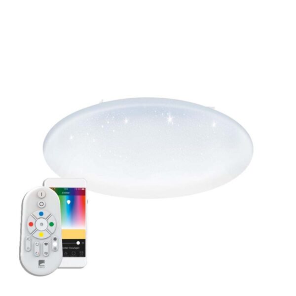 Plafoniera inteligenta EGLO TOTARI-C 98459 - LED RGB 43W 5850lm 2700-6500K D800mm - Efect de cristal - Alb