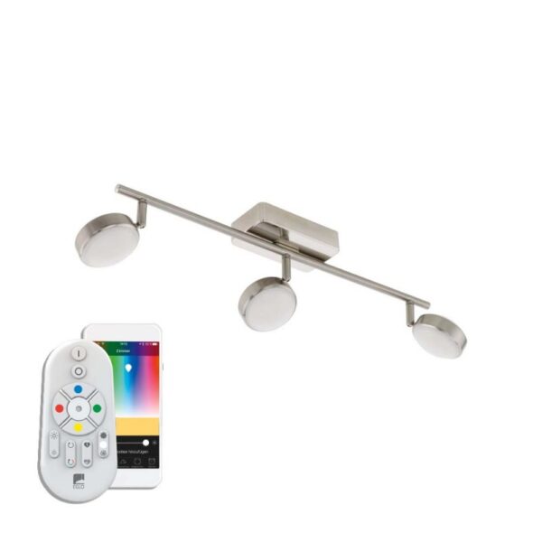 Plafoniera inteligenta EGLO CORROPOLI-C 97716 - LED RGB 3X5W 1800lm 2700-6500K - Otel - Plastic - Alb