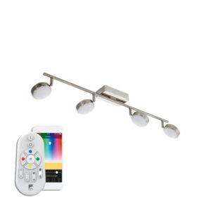 Plafoniera inteligenta EGLO CORROPOLI-C 97717 - LED RGB 4X5W 2400lm 2700-6500K - Plastic - Otel - Alb