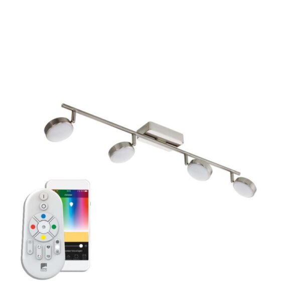 Plafoniera inteligenta EGLO CORROPOLI-C 97717 - LED RGB 4X5W 2400lm 2700-6500K - Plastic - Otel - Alb