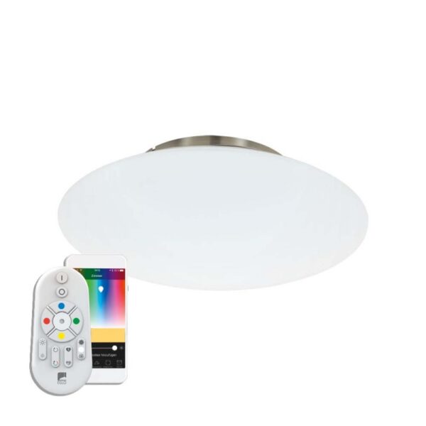 Plafoniera inteligenta EGLO FRATTINA-C 97811 - LED RGB 27W 3400lm 2700-6500K D435mm - Otel - Alb