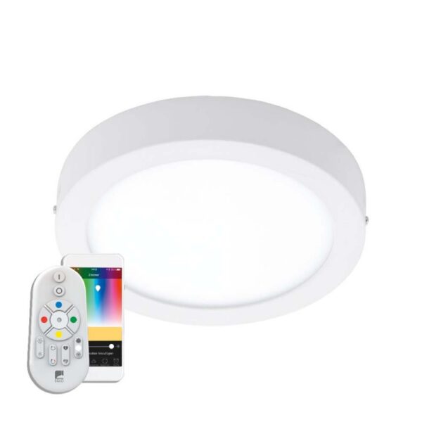 Plafoniera inteligenta EGLO FUEVA-C 96671 - LED RGB 21W 2700lm 2700-6500K D300mm - Metal turnat - Alb
