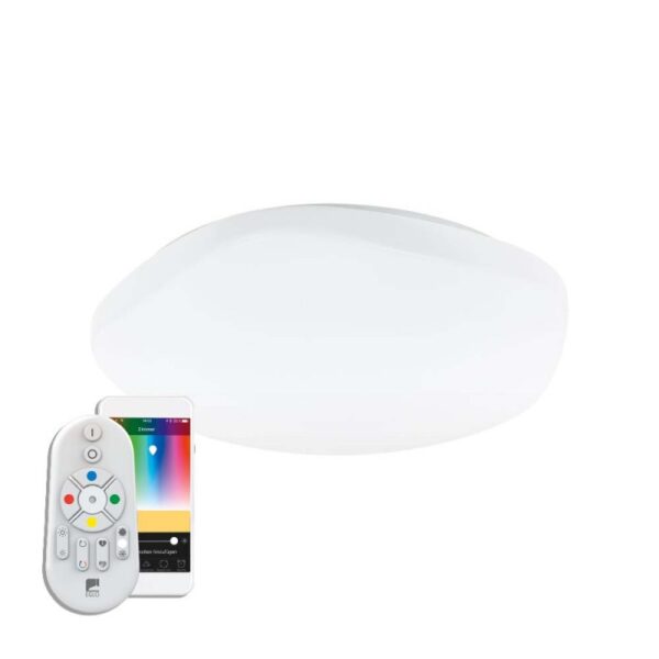Plafoniera inteligenta EGLO TOTARI-C 97921 - LED RGB 34W 5400lm 2700-6500K D595mm - Otel - Alb
