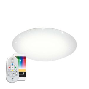 Plafoniera inteligenta EGLO TOTARI-C 97922 - LED RGB 34W 5400lm 2700-6500K D580mm - Efect de cristal - Alb