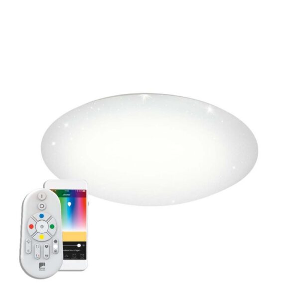 Plafoniera inteligenta EGLO TOTARI-C 97922 - LED RGB 34W 5400lm 2700-6500K D580mm - Efect de cristal - Alb