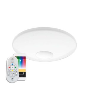 Plafoniera inteligenta EGLO VOLTAGO-C 96684 - LED RGB 17W 2100lm 2700-6500K D380mm - Efect de cristal - Alb